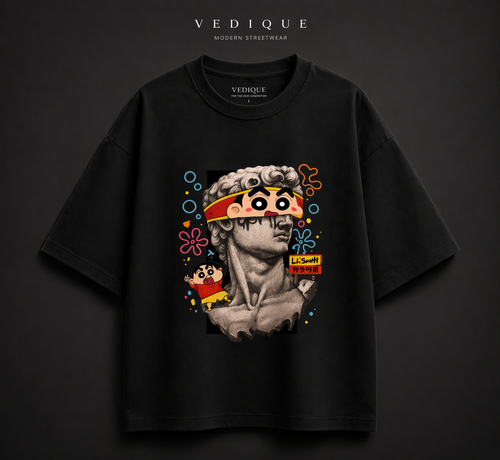 Oversized Streetwear Tee – Shinchan Art Edition
