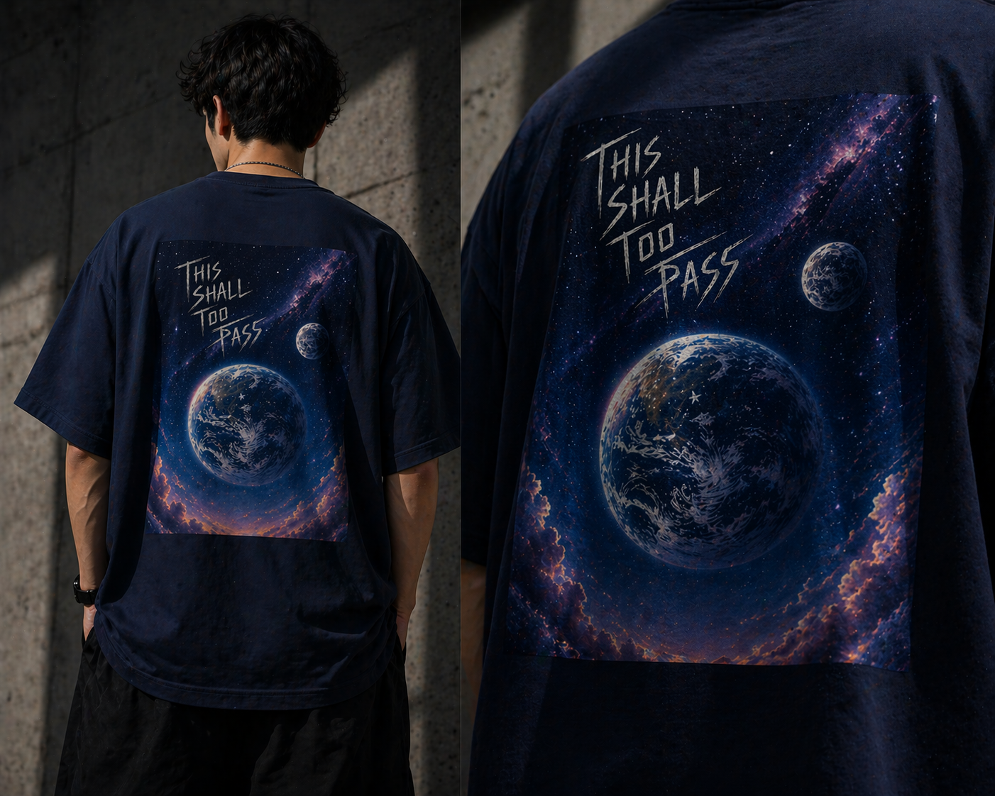 this shall too pass / unisex Terry Oversized Tee