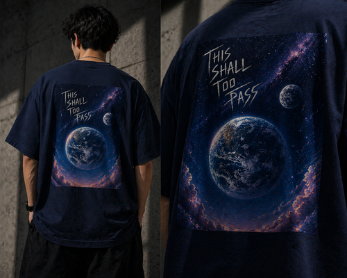 this shall too pass / unisex Terry Oversized Tee
