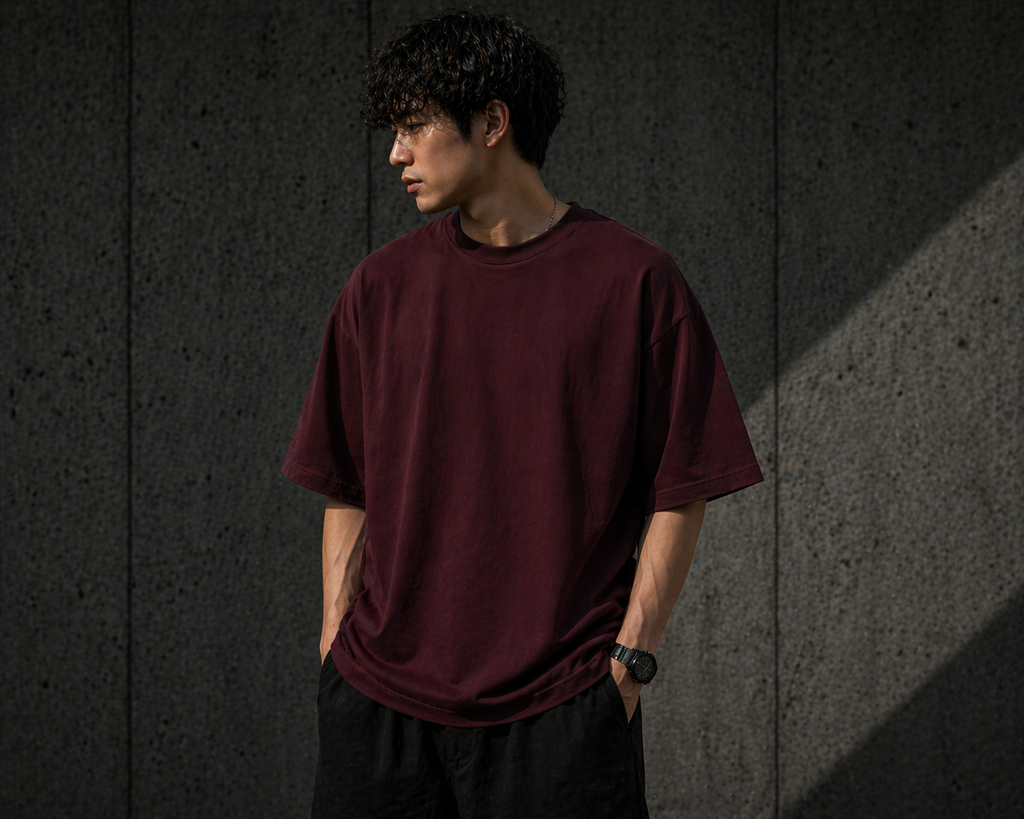Essential Oversized Tee | Maroon