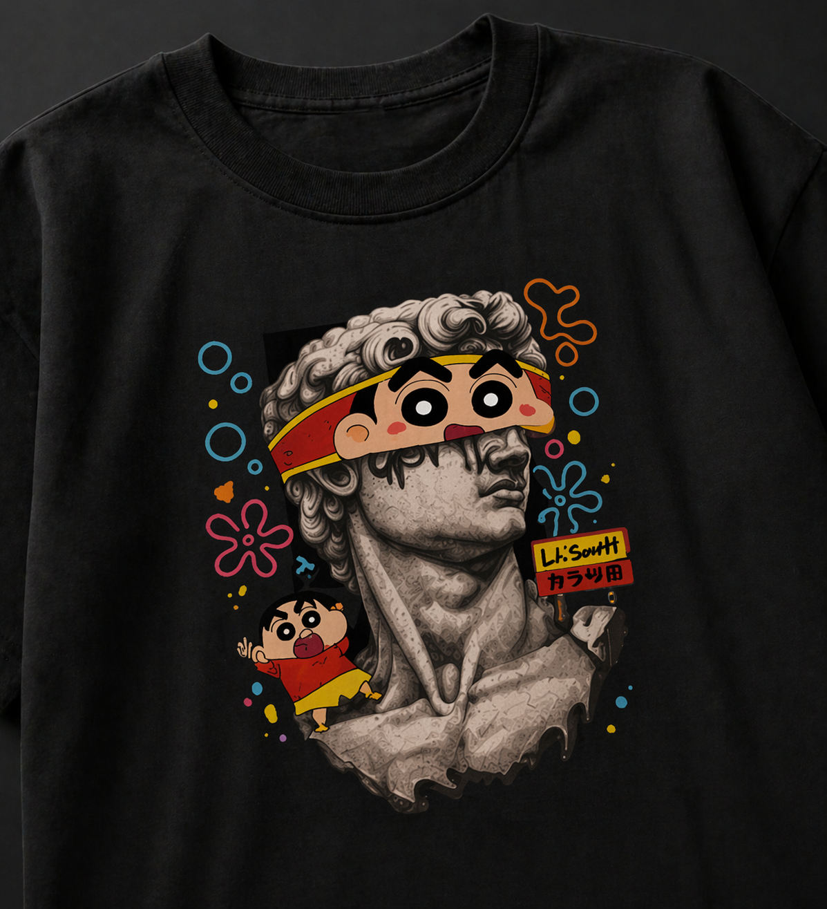 VEDIQUE Oversized Streetwear Tee – Shinchan Art Edition